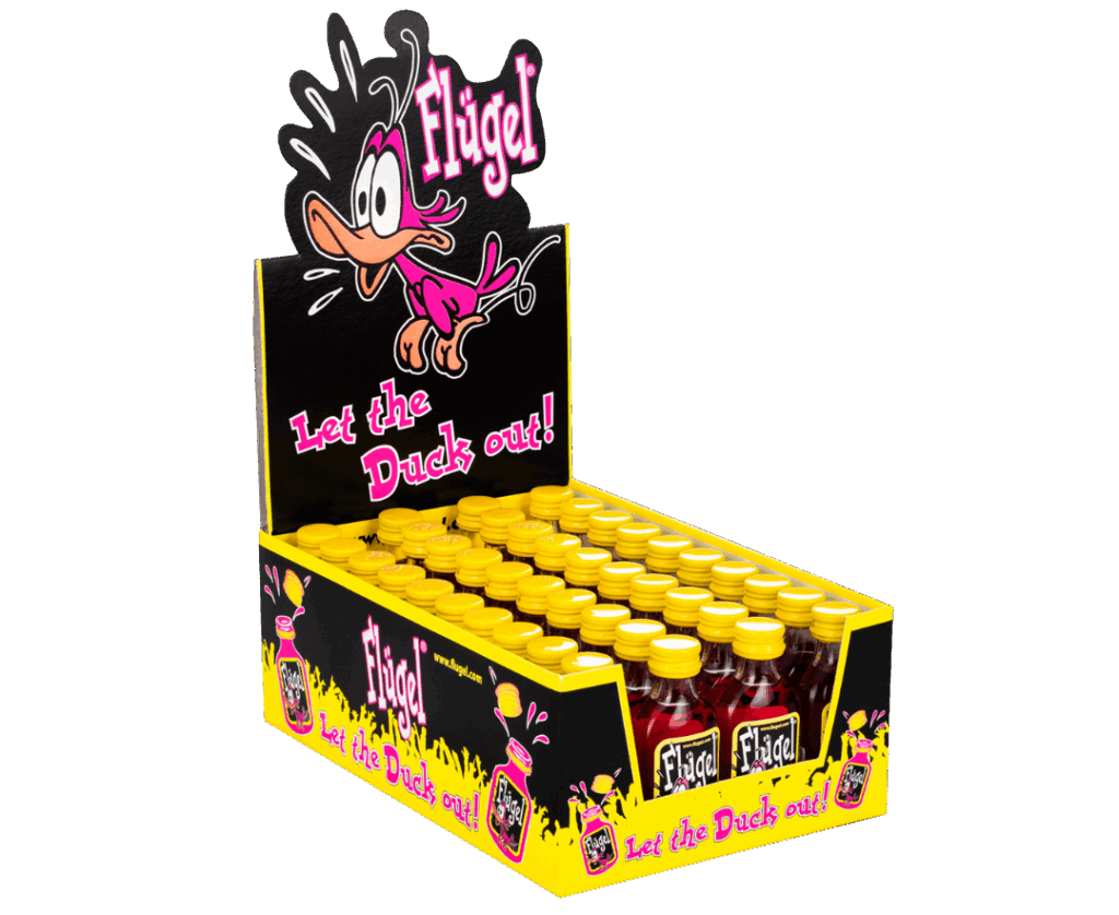 Flügel Shot in Präsentationsverpackung